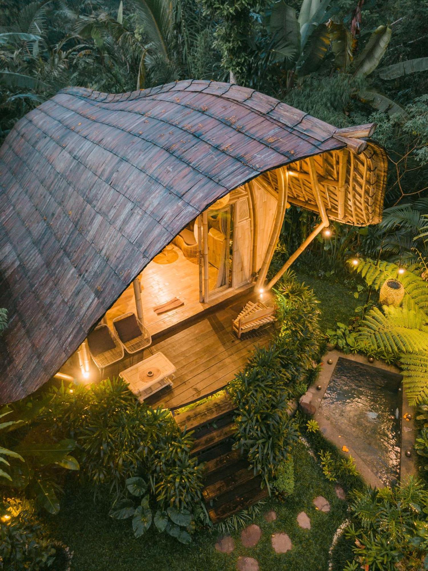 Arcada Bali Bamboo House Villa Sidemen  Buitenkant foto