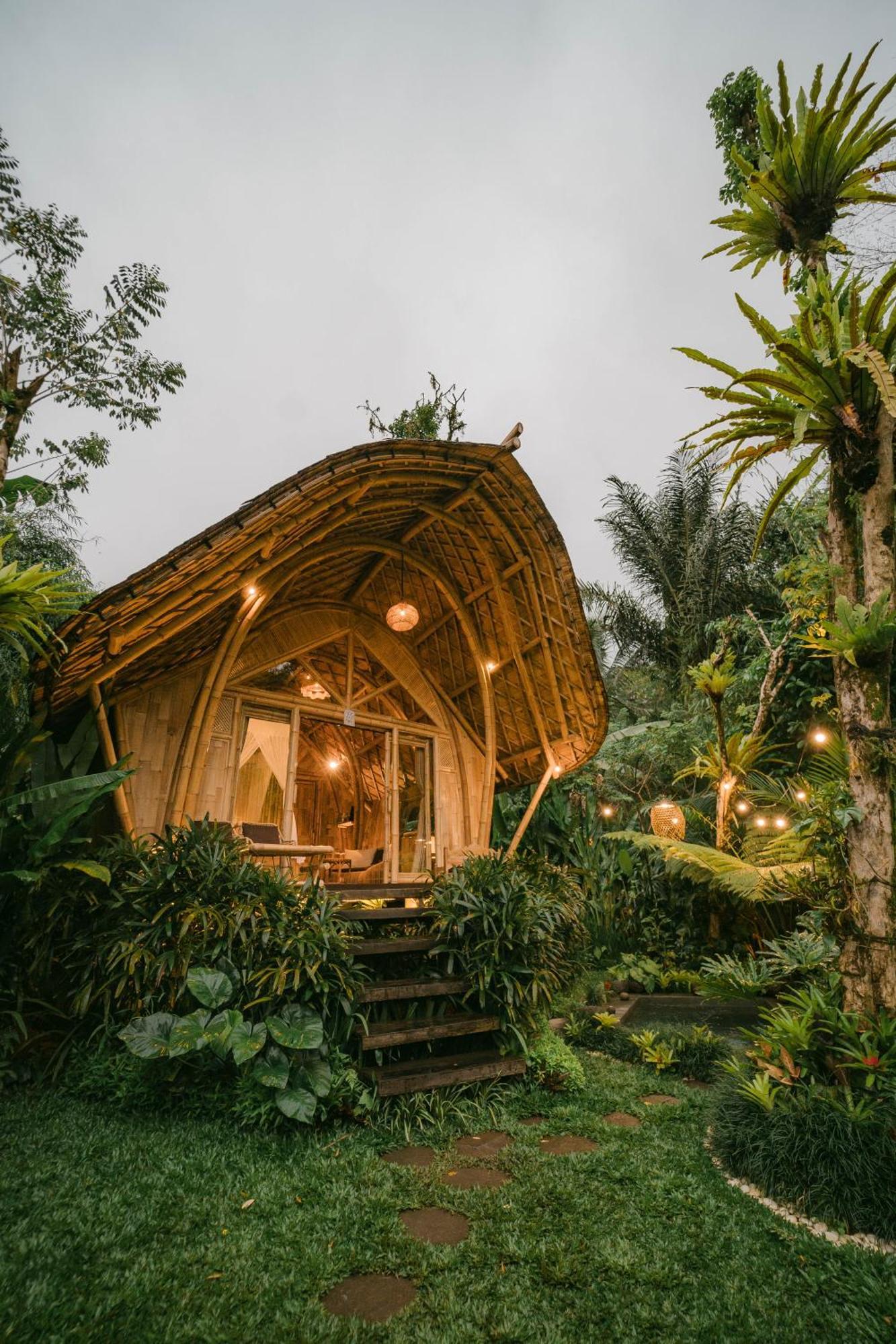 Arcada Bali Bamboo House Villa Sidemen  Buitenkant foto