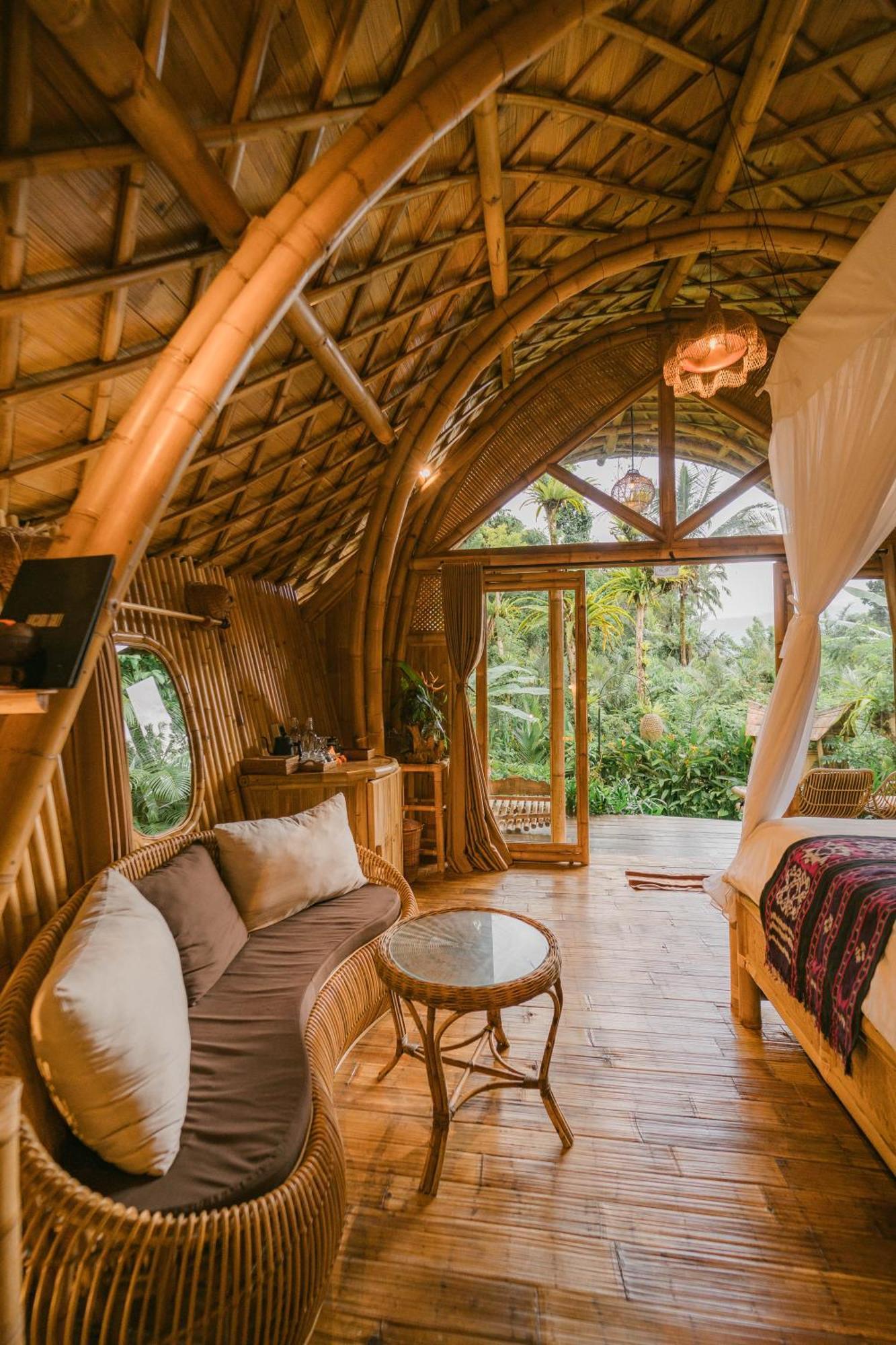 Arcada Bali Bamboo House Villa Sidemen  Buitenkant foto